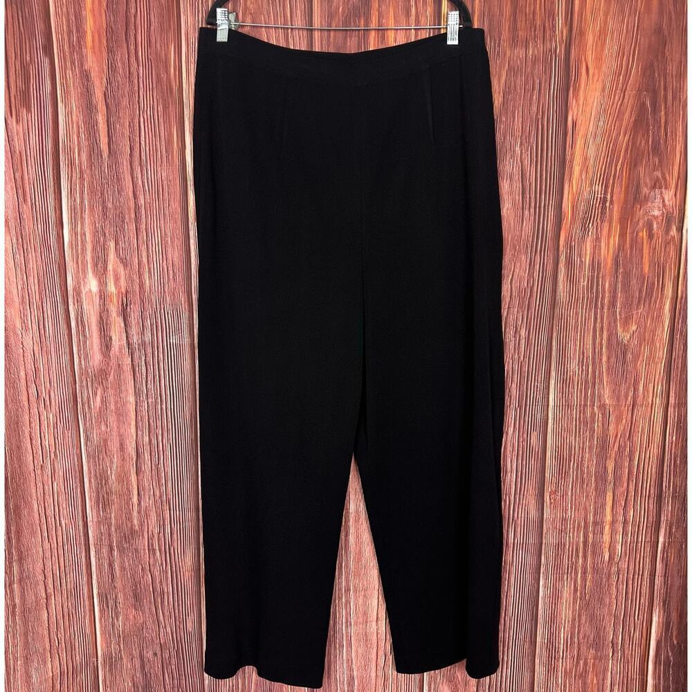 Exclusively Misook Pants Black Pull On Womens Plus Size 3X 100% Acrylic